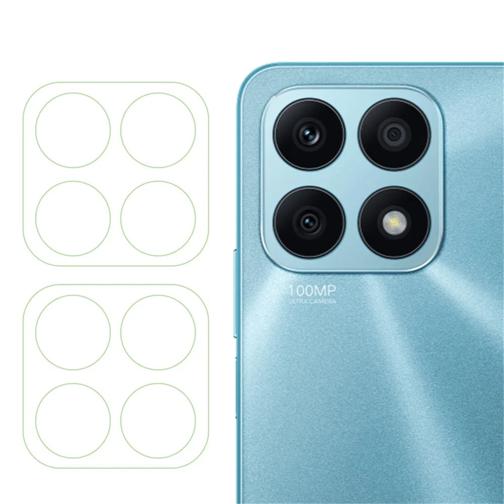 2Pcs  /  Set For Honor X8a 4G Phone Camera Lens Protector Tempered Glass 3D Arc Edge HD Clear Camera Lens Film - 1