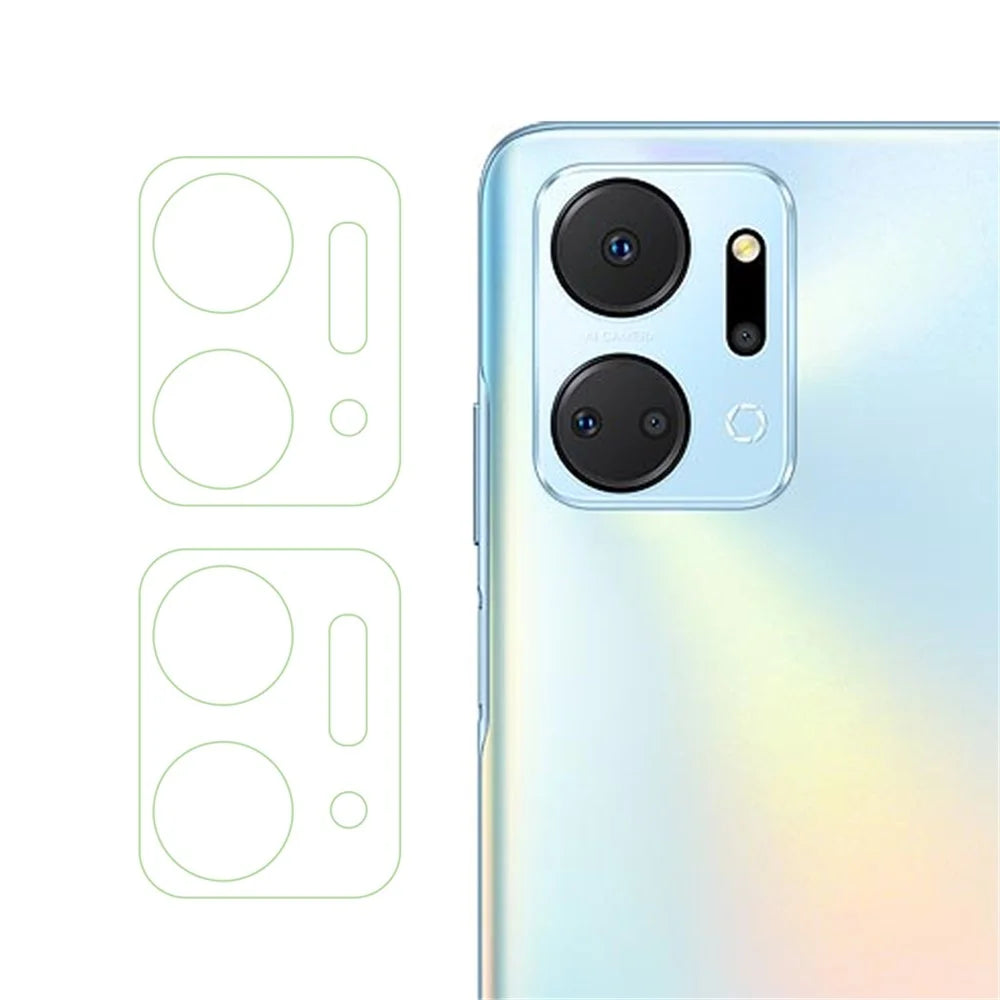 2Pcs  /  Set For Honor X7a 5G Camera Lens Protector HD Clear 3D Arc Edge Tempered Glass Phone Rear Lens Film - 1