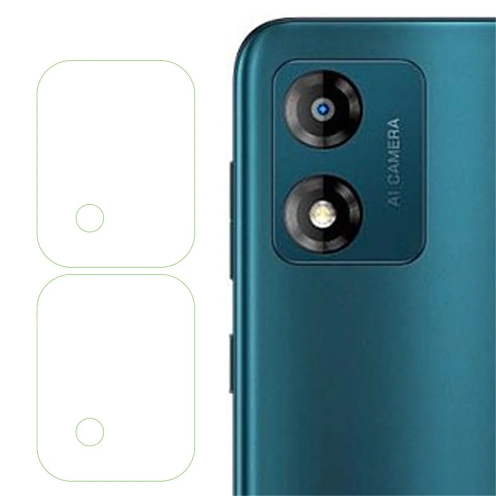 2Pcs  /  Set Camera Lens Protector for Motorola Moto E13 4G , 2.5D Arc Edge Tempered Glass Phone Camera Lens Film - 1