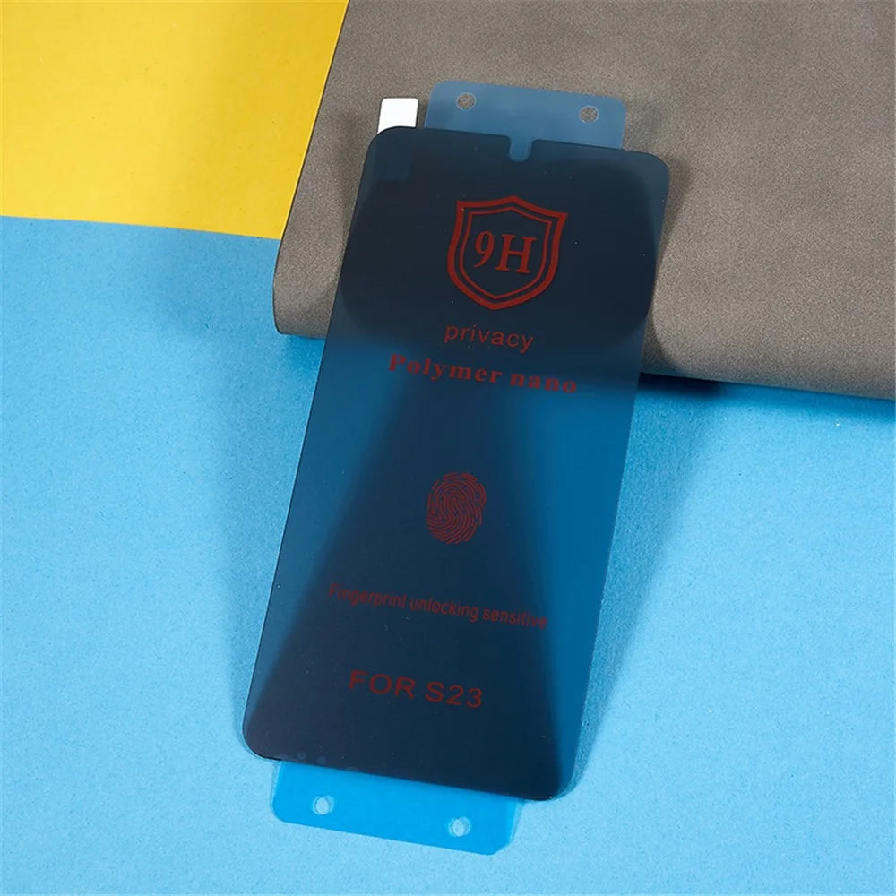 For Samsung Galaxy S22 5G / S23 Anti-spy Screen Protector Silicon Carbide Full Cover Anti-explosion Film (Support Fingerprint Unlock) - 5