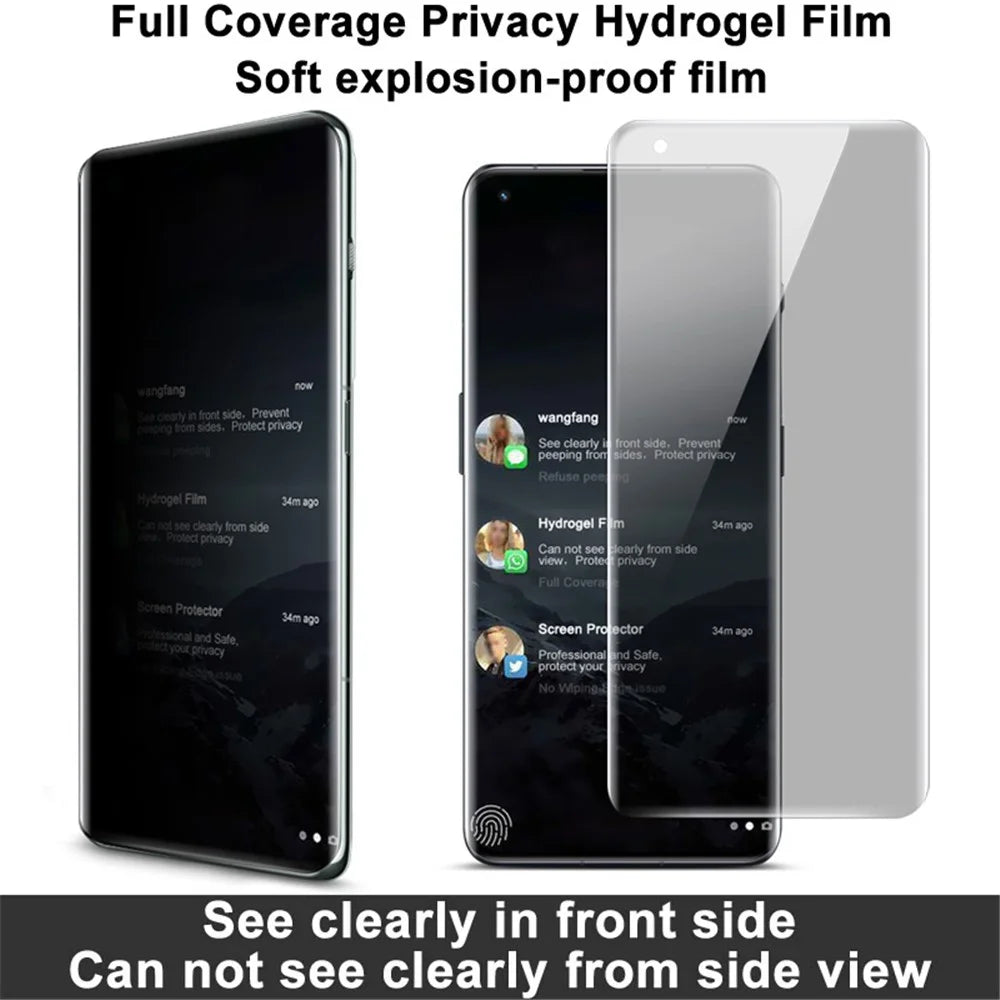 IMAK for OnePlus 11 5G Hydrogel Film III Anti-peep Phone Screen Protector Full Cover TPU Screen Film - 5