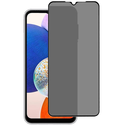 For Samsung Galaxy A14 5G / A14 4G Anti-spy Full Screen Protector Full Glue Silk Printing High Aluminium-silicon Glass Film - 1