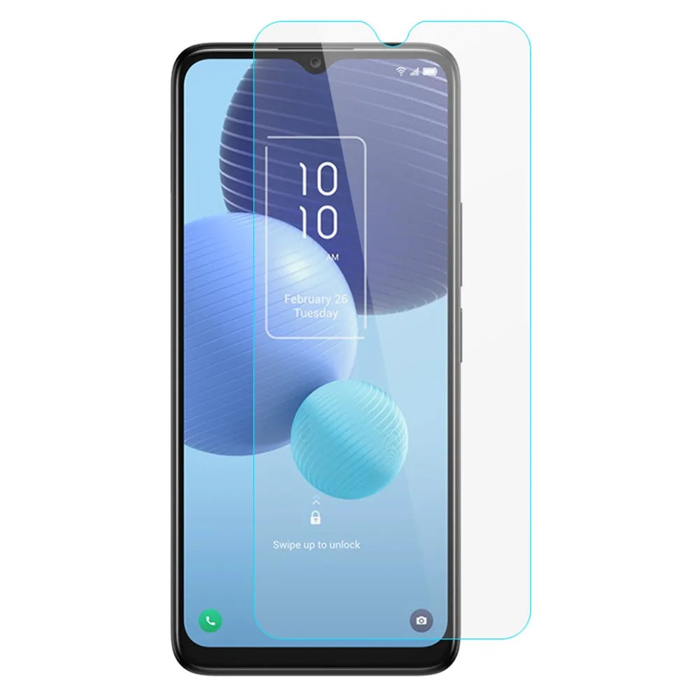For TCL 406 Clear Tempered Glass Film Anti-Explosion 0.3mm Arc Edge Phone Screen Protector - 1