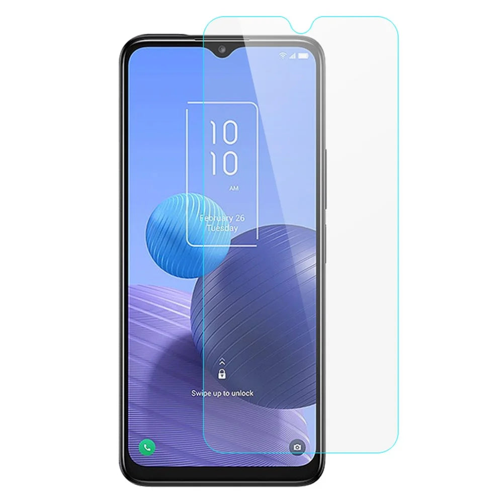 Clear Tempered Glass Film for TCL 408 , Anti-Dust 0.3mm Arc Edge Phone Screen Protector - 1