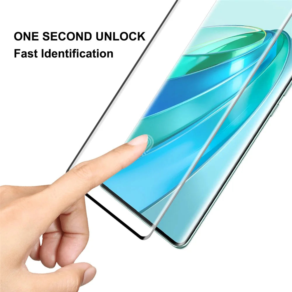 ENKAY HAT PRINCE for Honor X9a 5G / Magic5 Lite 5G Screen Protector 0.26mm 3D Curved Hot Bending Tempered Glass Film Support Fingerprint Unlock - 4