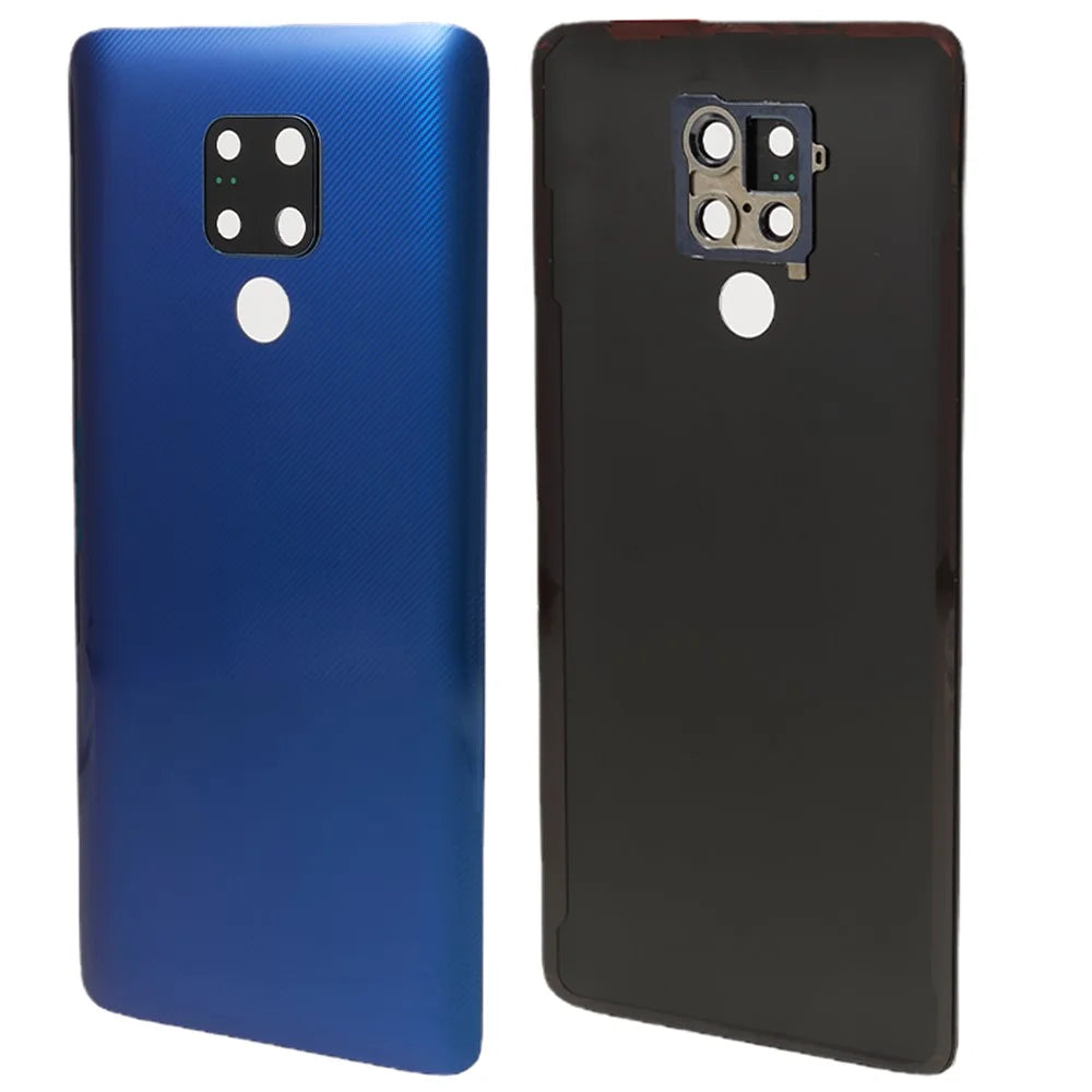 For Huawei Mate 20 X Back Battery Housing Cover with Camera Ring Lens Cover Spare Part (without Logo) - Blue - 1