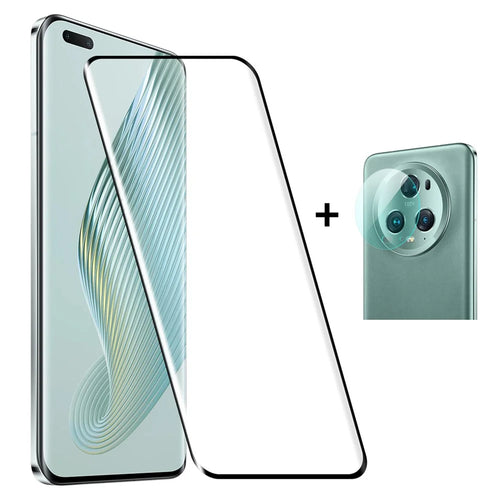 ENKAY HAT PRINCE for Honor Magic5 Pro Tempered Glass Screen Protector 0.26mm Hot Bending 3D Curved Film Support Fingerprint Unlock - 1
