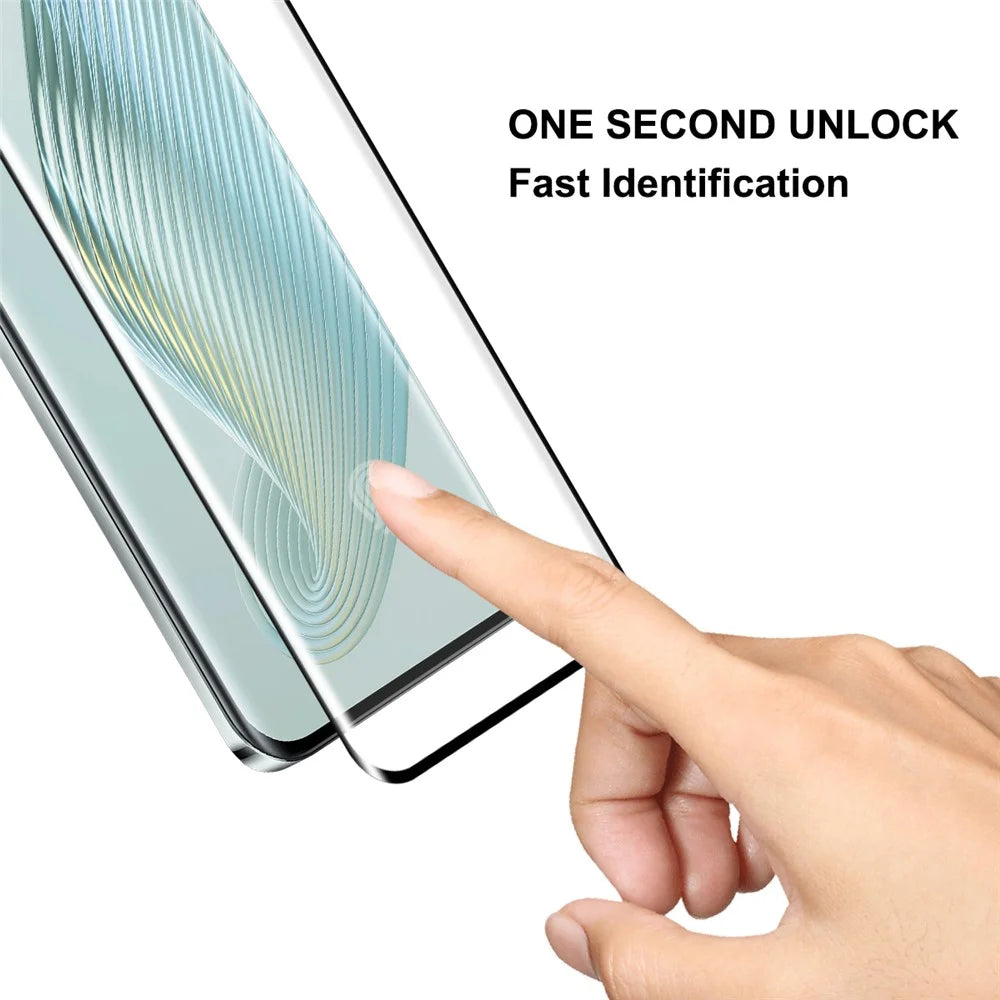 ENKAY HAT PRINCE 2 Pack Screen Protector for Honor Magic5 Pro 0.26mm Hot Bending 3D Curved Clear Tempered Glass Film Support Fingerprint Unlock - 4
