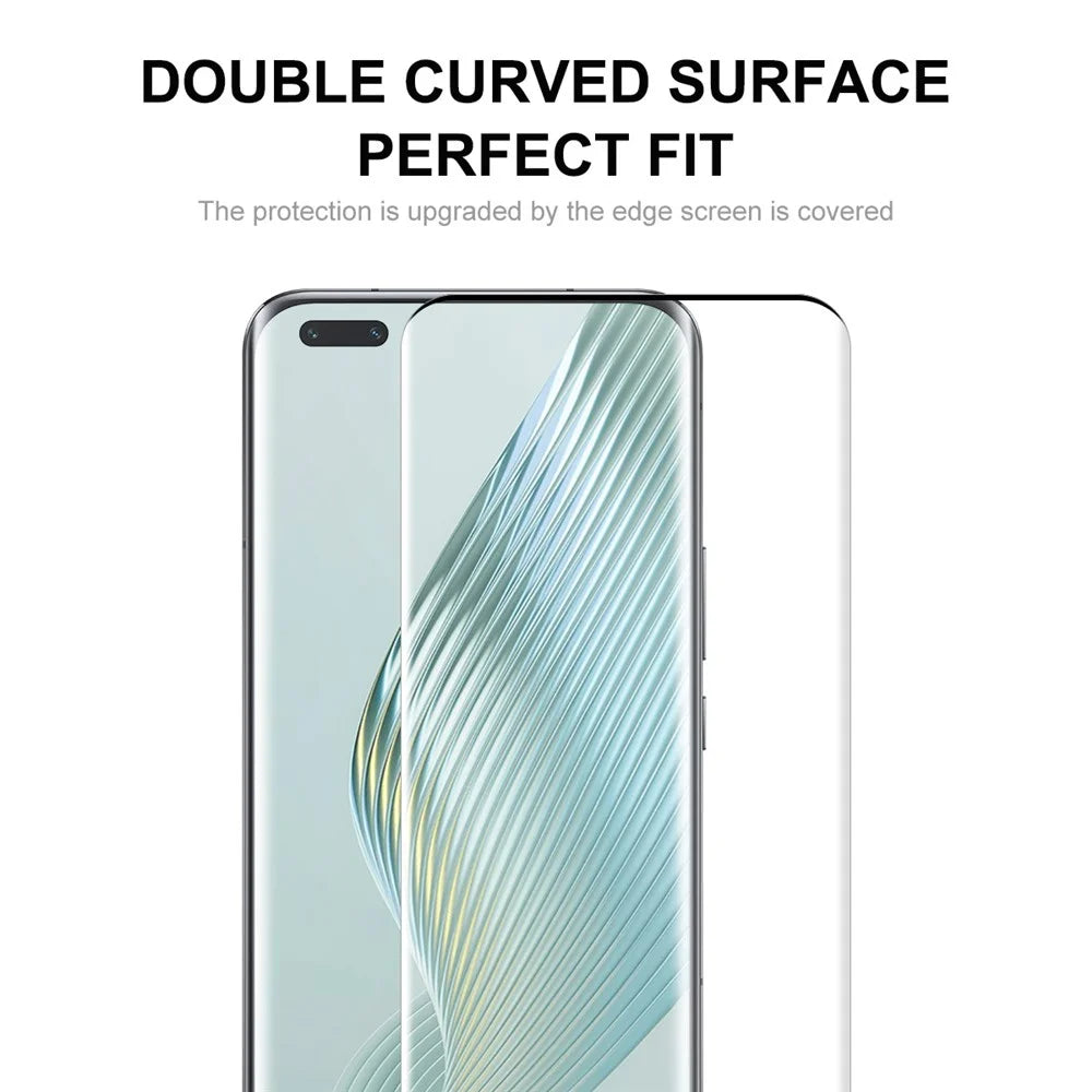 ENKAY HAT PRINCE 2Pcs For Honor Magic5 Pro Tempered Glass Side Glue Phone Screen Film Support Fingerprint Unlock - 2