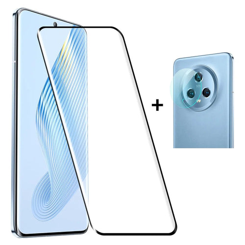 ENKAY HAT PRINCE for Honor Magic5 Tempered Glass 0.26mm 3D Curved Phone Screen Protector Support Fingerprint Unlock - 1