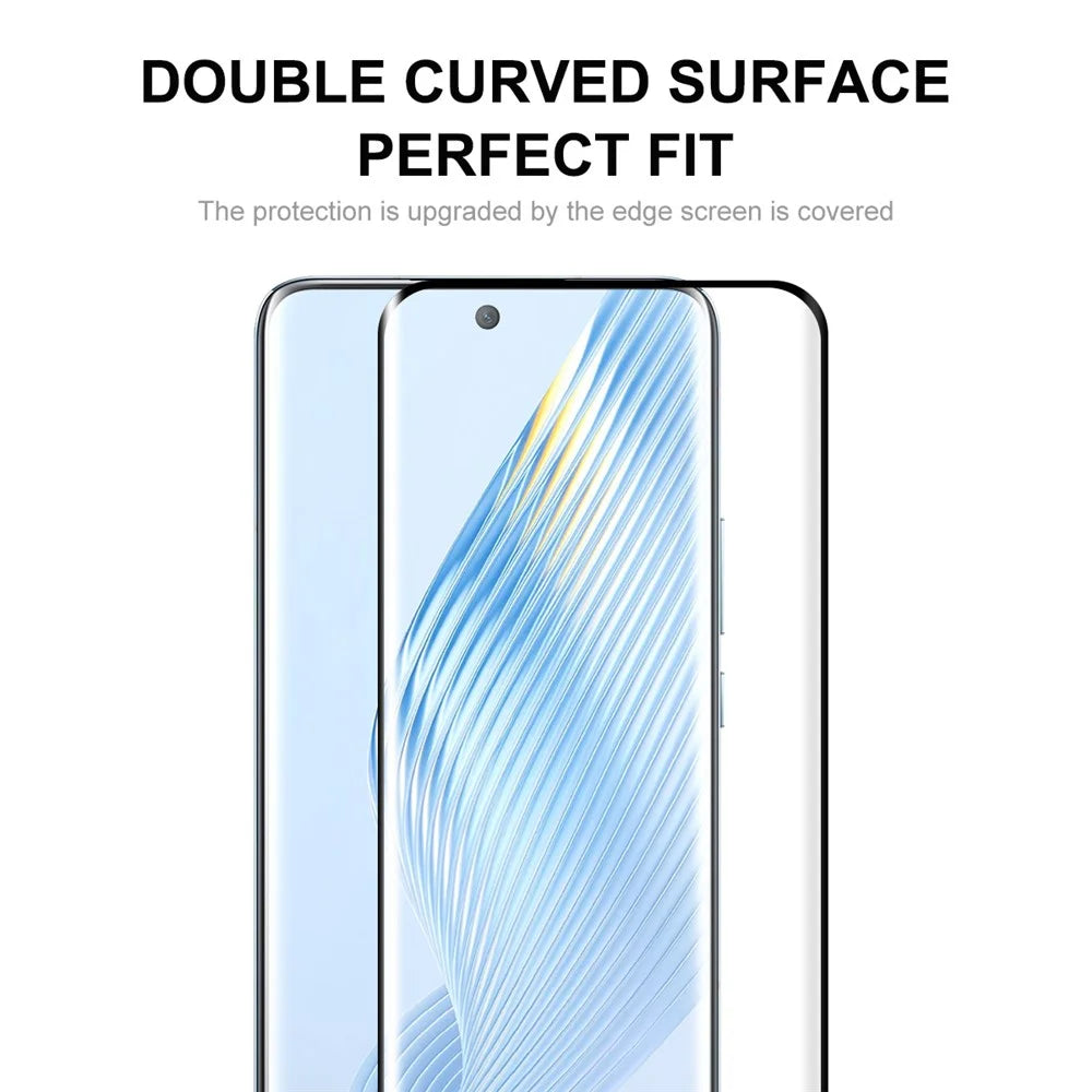 ENKAY HAT PRINCE for Honor Magic5 Tempered Glass 0.26mm 3D Curved Phone Screen Protector Support Fingerprint Unlock - 3