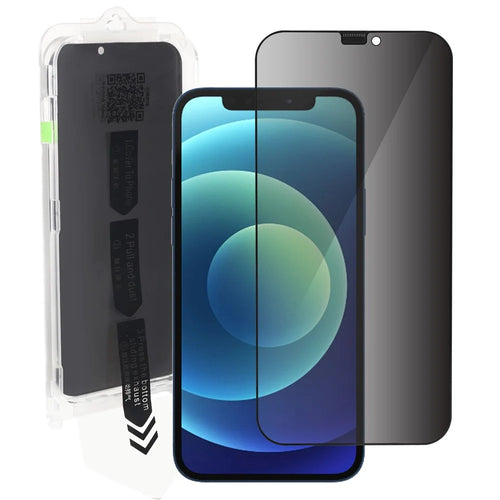 RURIHAI For iPhone 12 / 12 Pro Anti-spy Phone Screen Protector HD Clear Anti-static High Aluminium-silicon Glass Film - 1