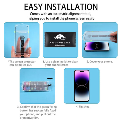RURIHAI For iPhone 12 / 12 Pro Anti-spy Phone Screen Protector HD Clear Anti-static High Aluminium-silicon Glass Film - 2