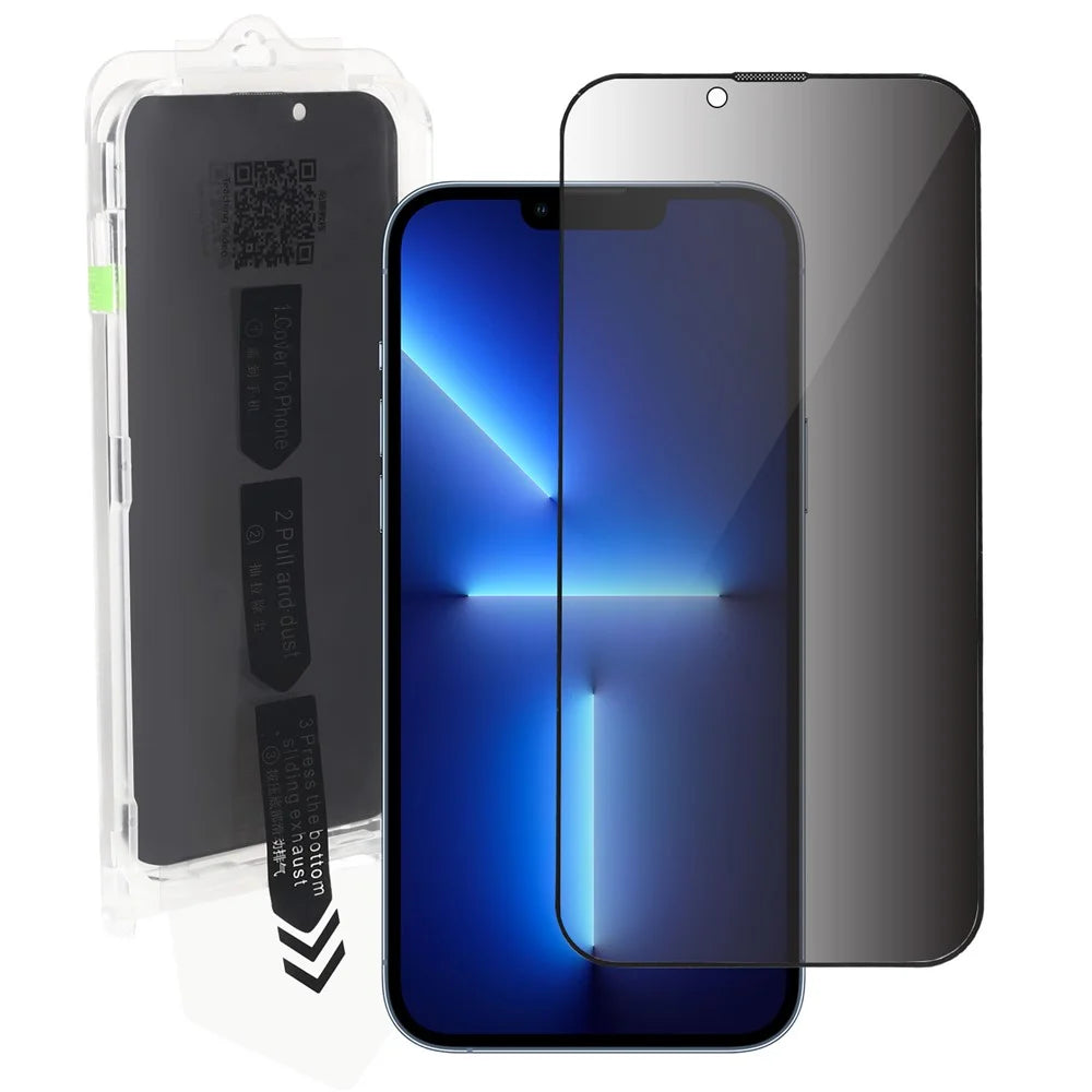 RURIHAI For iPhone 13 Pro Max / 14 Plus Screen Protector Anti-spy Anti-static High Aluminium-silicon Glass Film - 1