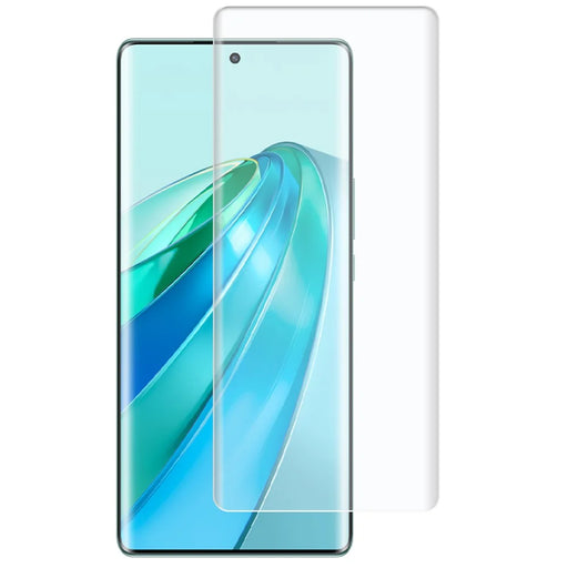 RURIHAI For Honor X9a 5G / X40 5G / Magic5 Lite 5G UV Liquid Tempered Glass Film 3D Curved Phone Screen Protector - 1