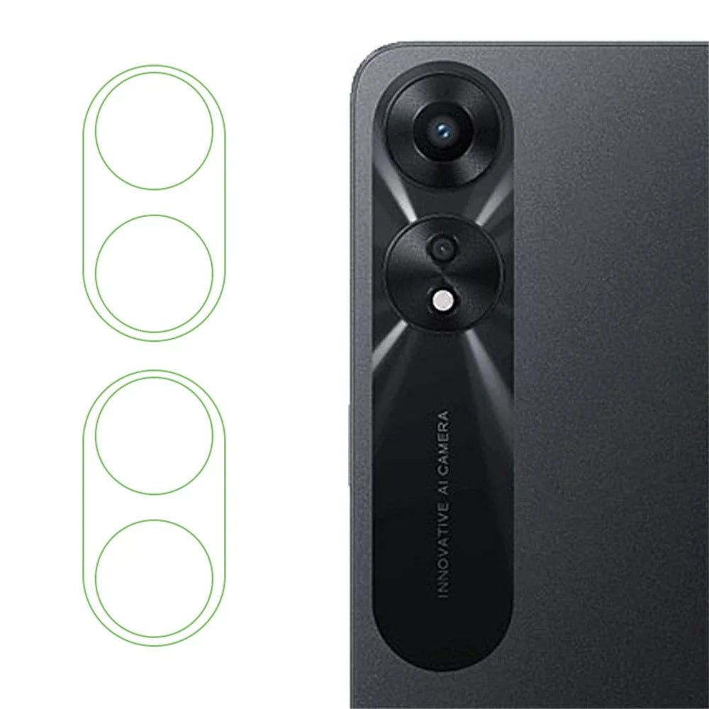 2Pcs  /  Set For Oppo A78 5G / A58 5G Phone Camera Lens Protector 3D Arc Edge Tempered Glass Lens Film - 1