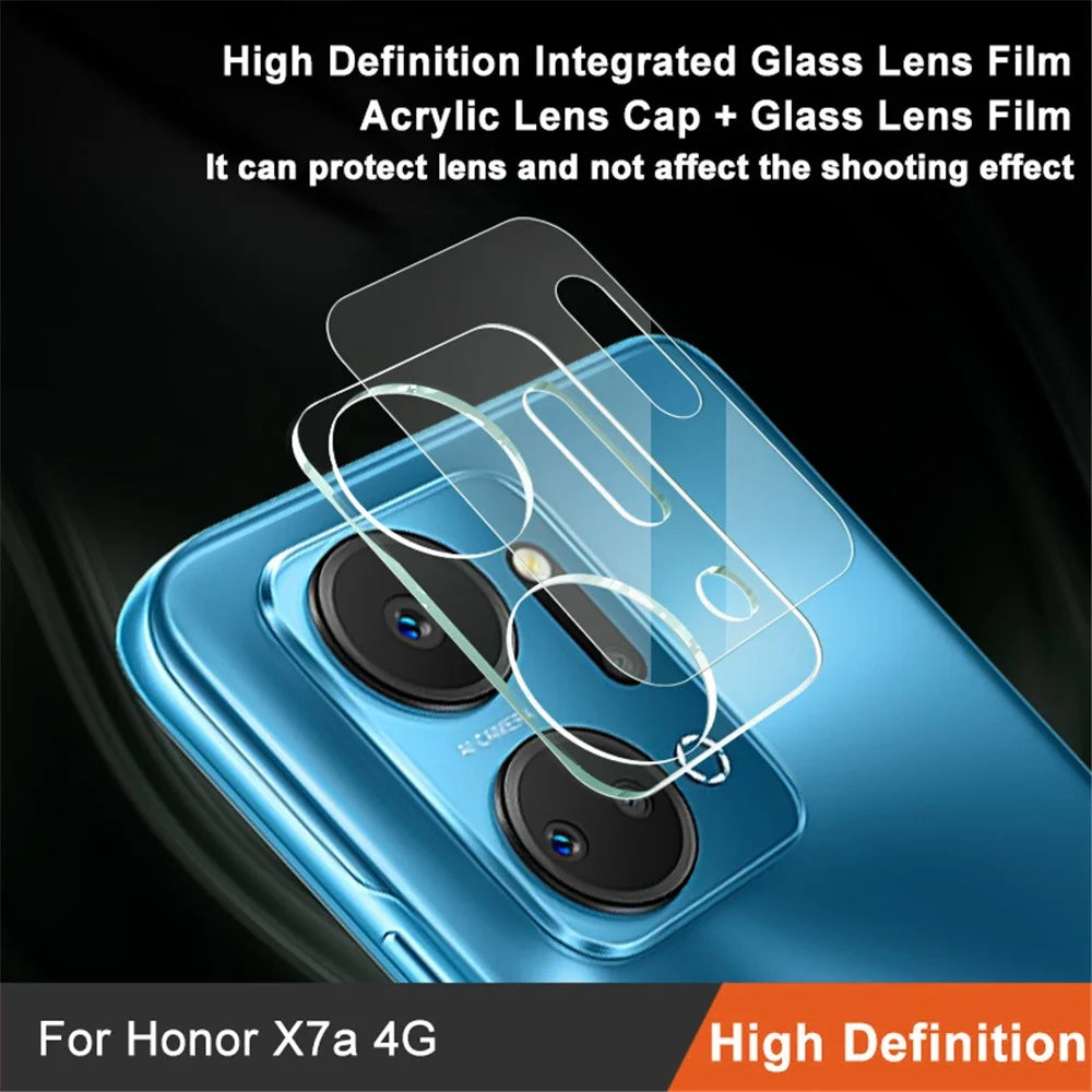 IMAK Camera Lens Protector for Honor X7a 4G , Tempered Glass Integrated Lens Film+Acrylic Lens Cap - 2