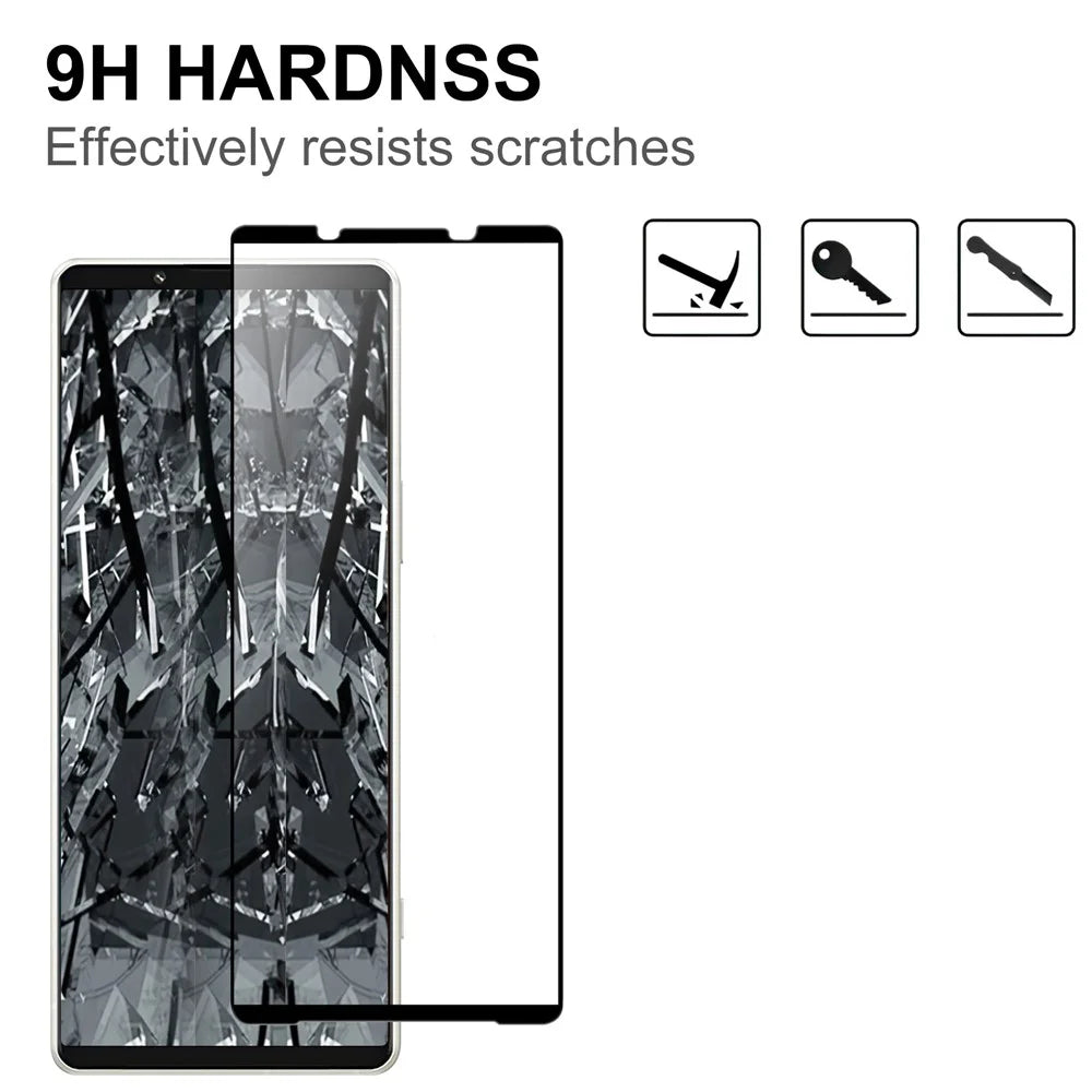 For Sony Xperia 10 V Black Edge Full Glue Screen Protector Anti-explosion Phone AGC Glass Film - 3
