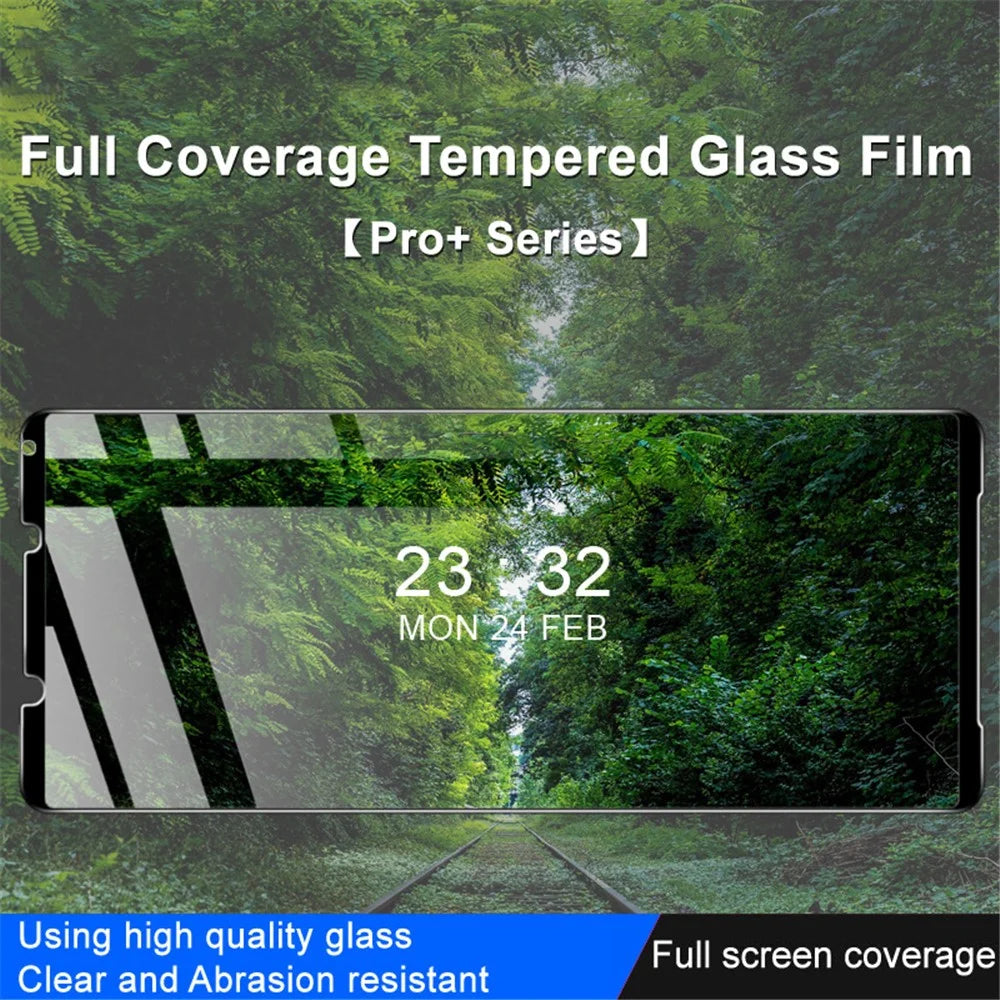 IMAK Pro+ Series for Sony Xperia 1 V Tempered Glass Film Anti-explosion Full Coverage HD Screen Protector - 3