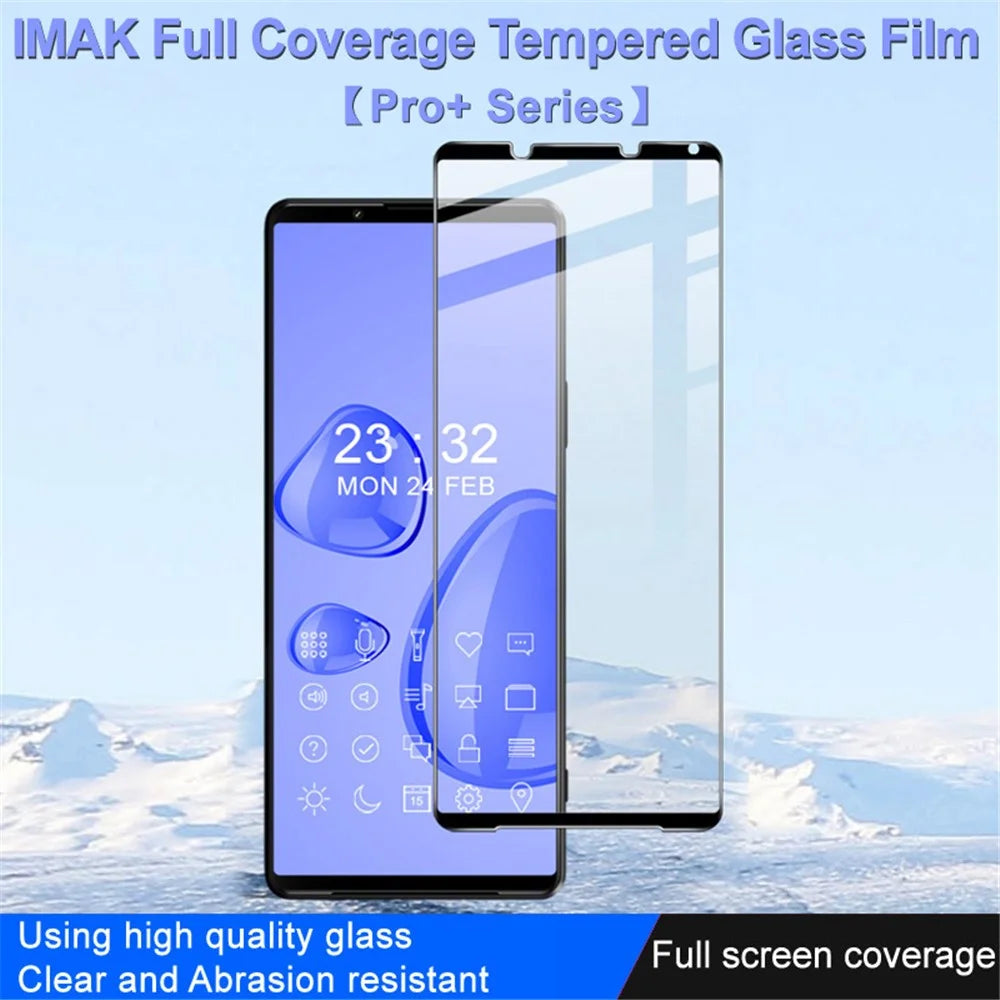IMAK Pro+ Series for Sony Xperia 1 V Tempered Glass Film Anti-explosion Full Coverage HD Screen Protector - 4
