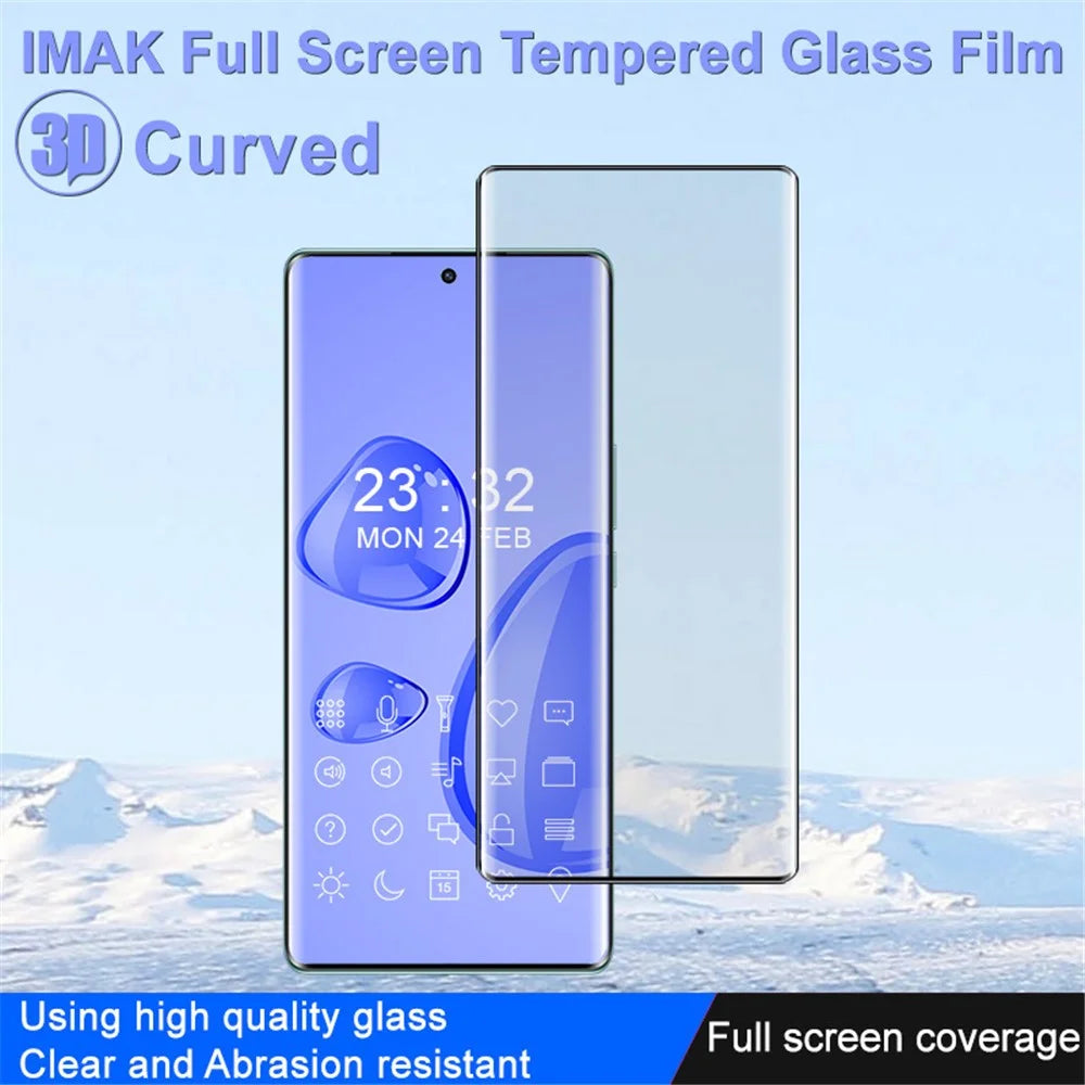 IMAK For Honor X9a 5G / Magic5 Lite 5G / X40 5G Tempered Glass Film Anti-scratch 3D Curved Ultra Clear Full Coverage Screen Protector - 4