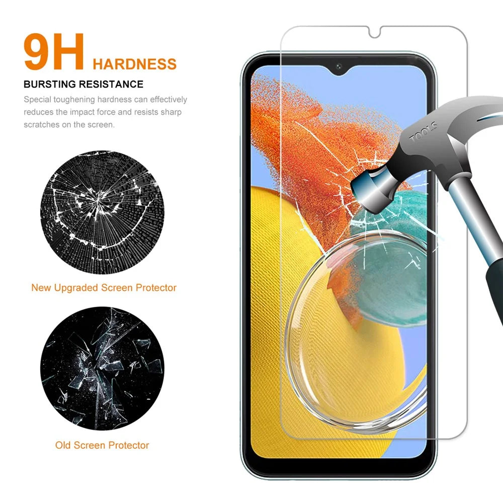 ENKAY HAT PRINCE for Samsung Galaxy M14 5G Phone Screen Protector 0.26mm 9H 2.5D HD Clear High Aluminium-silicon Glass Film - 2