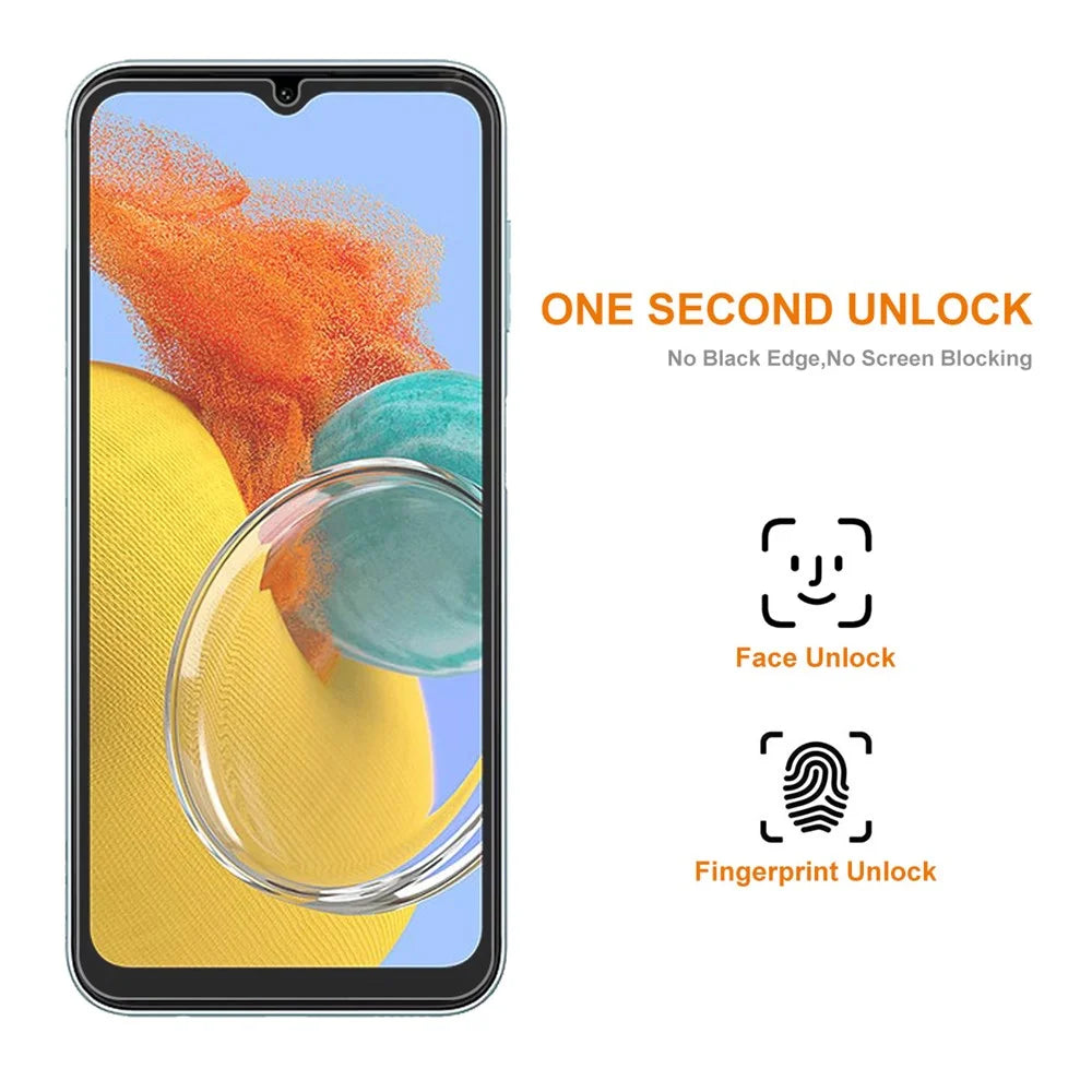 ENKAY HAT PRINCE for Samsung Galaxy M14 5G Phone Screen Protector 0.26mm 9H 2.5D HD Clear High Aluminium-silicon Glass Film - 3