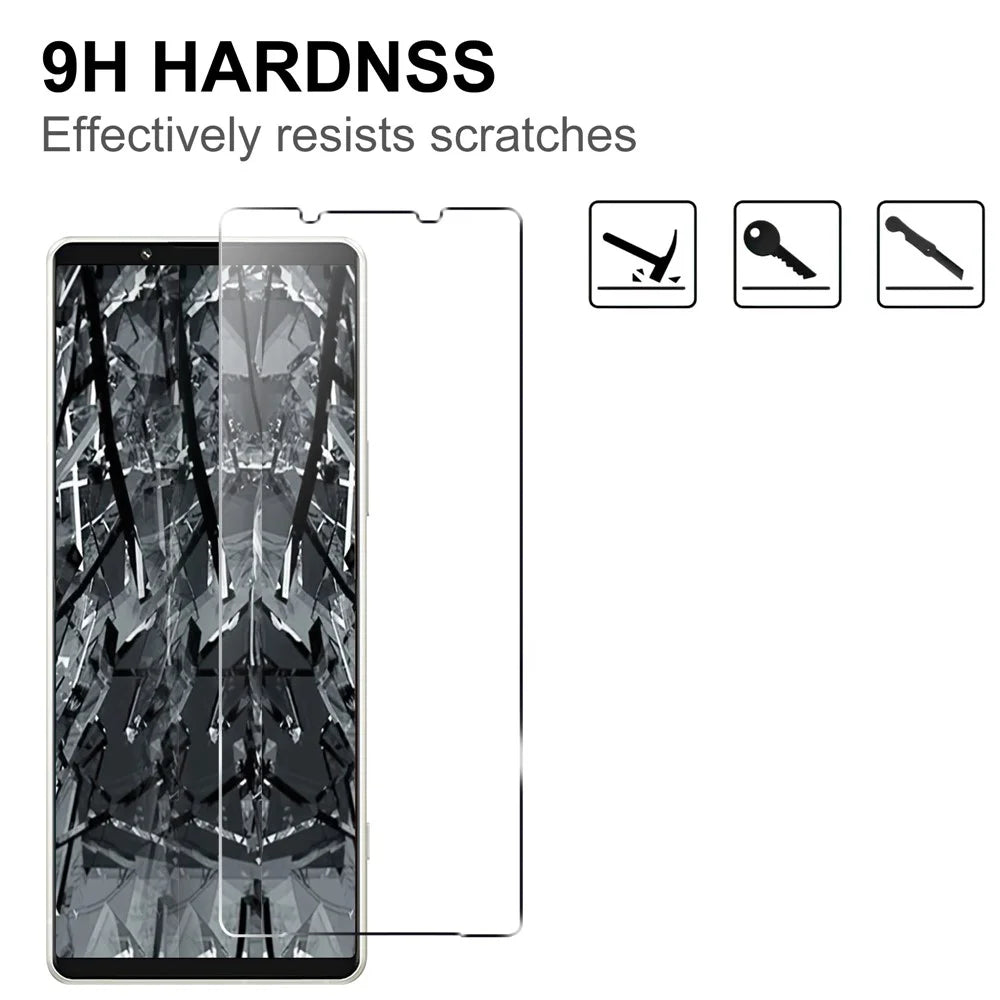For Sony Xperia 1 V Anti-explosion Screen Protector 2.5D Arc Edge HD Clear Tempered Glass Film - 3
