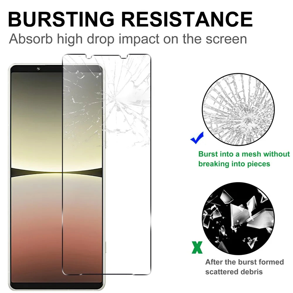 For Sony Xperia 10 V Tempered Glass Phone Screen Protector 2.5D Arc Edge Anti-explosion HD Clear Screen Film - 4