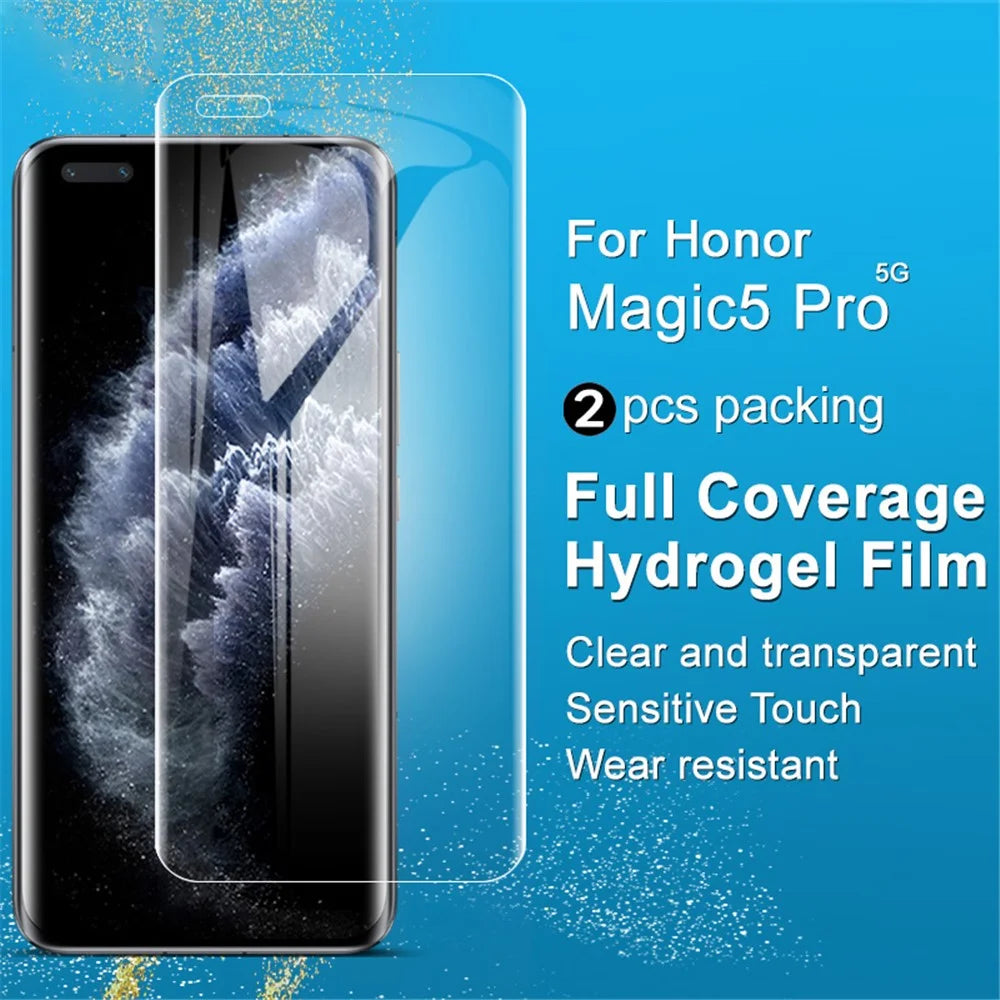 IMAK 2Pcs  /  Set Hydrogel Film III for Honor Magic5 Pro Phone Screen Protector Anti-scratch HD Clear TPU Film - 2