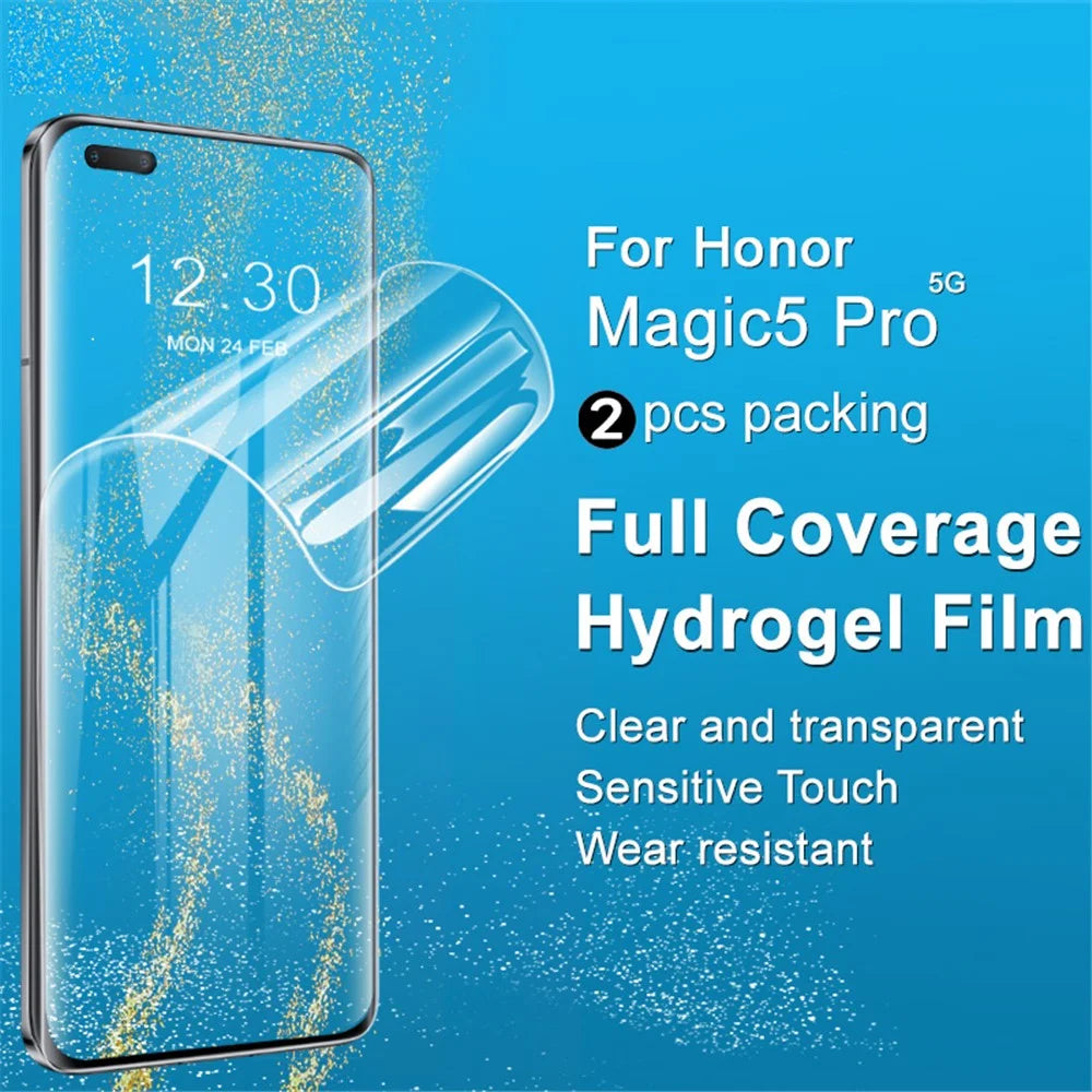 IMAK 2Pcs  /  Set Hydrogel Film III for Honor Magic5 Pro Phone Screen Protector Anti-scratch HD Clear TPU Film - 3