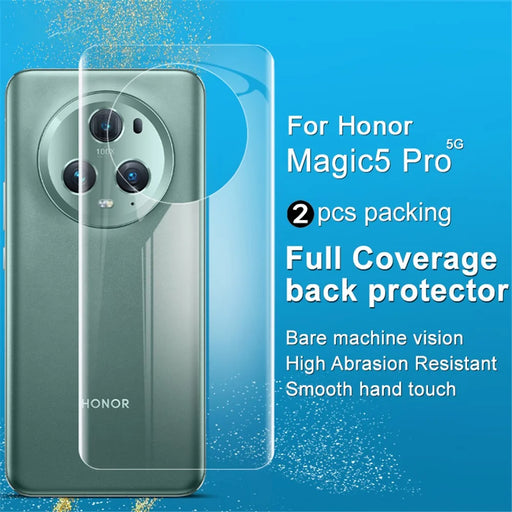 IMAK 2Pcs  /  Set For Honor Magic5 Pro Hydrogel Film III Phone Back Protector Anti-scratch TPU Back Film - 2