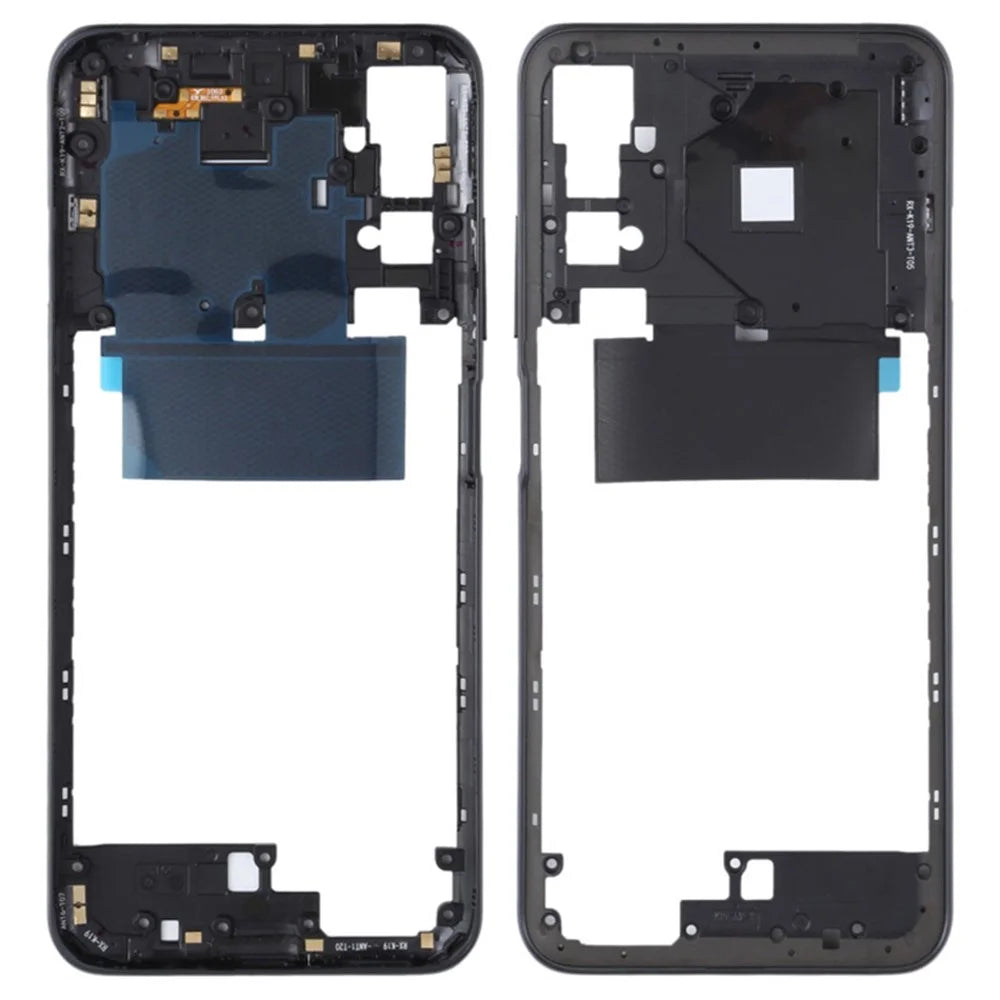 For Xiaomi Redmi Note 10 5G / Note 10T 5G OEM Middle Housing Plate Frame Replacement Part (without Logo) - Black - 1