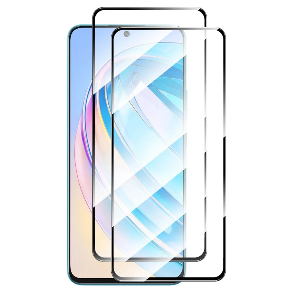 ENKAY HAT PRINCE 2Pcs for Honor X8a 4G Full Glue Full Screen Protector 0.26mm 9H 2.5D High Aluminium-silicon Glass Silk Printing Film - 1