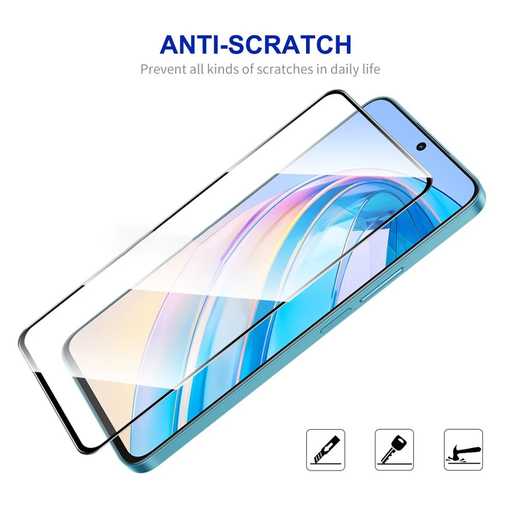 ENKAY HAT PRINCE 2Pcs for Honor X8a 4G Full Glue Full Screen Protector 0.26mm 9H 2.5D High Aluminium-silicon Glass Silk Printing Film - 4