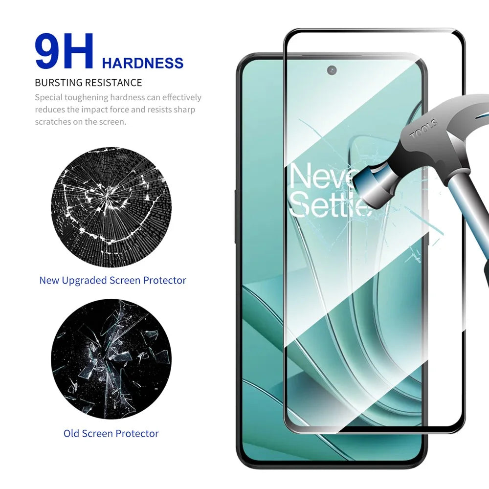 ENKAY HAT PRINCE 2Pcs Full Screen Protector for OnePlus Nord 3 5G / Ace 2V High Aluminium-silicon Glass 0.26mm 9H 2.5D Full Glue Silk Printing Film - 3
