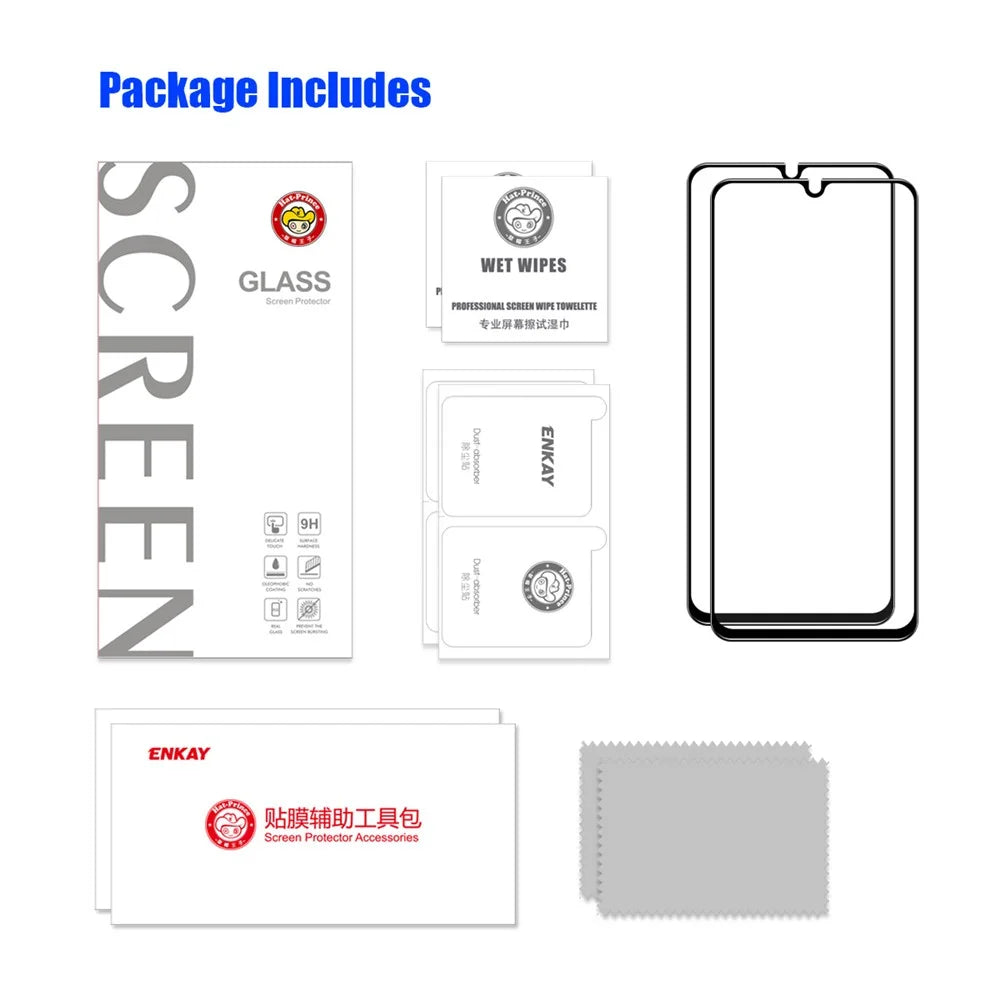 ENKAY HAT PRINCE 2Pcs for Samsung Galaxy A34 5G / M34 5G / F34 5G Silk Printing Full Screen Protector 0.26mm 9H 2.5D High Aluminium-silicon Glass Film - 7