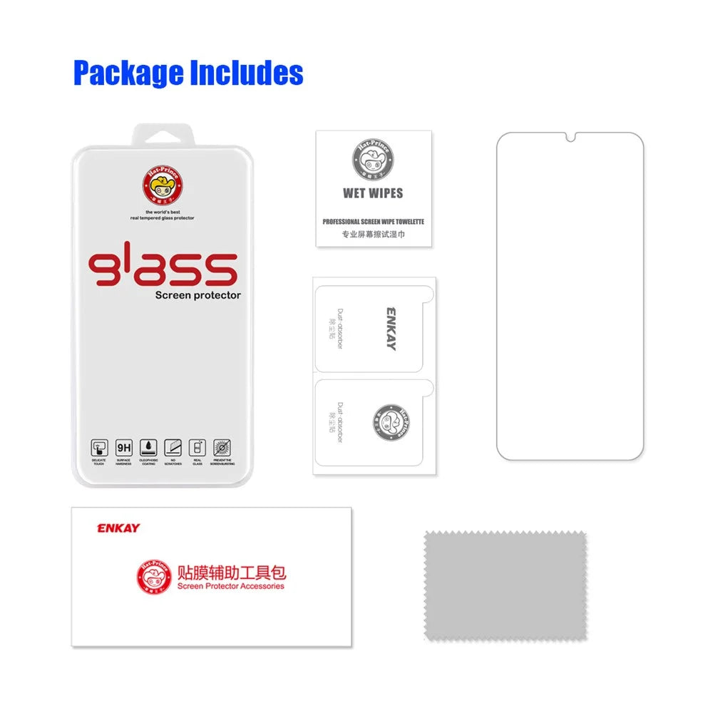 ENKAY HAT PRINCE for Honor X7a 4G High Aluminium-silicon Glass Phone Screen Protector 0.26mm 9H 2.5D Screen Film - 6