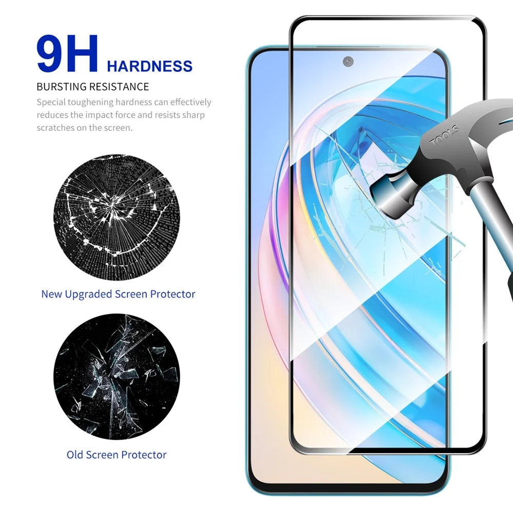 ENKAY HAT PRINCE 10Pcs for Honor X8a 4G High Aluminium-silicon Glass Film 0.26mm Silk Printing 9H 2.5D Screen Protector - 3