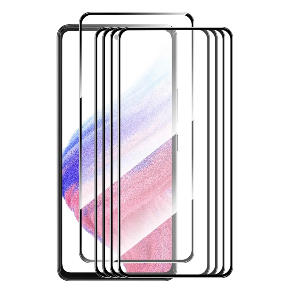 ENKAY HAT PRINCE 5Pcs for Samsung Galaxy A54 5G Silk Printing 2.5D 9H Screen Protector High Aluminium-silicon Glass 0.26mm Screen Guard - 1