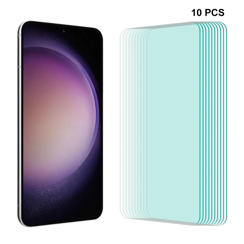 ENKAY HAT PRINCE 10Pcs / Set for Samsung Galaxy S23 0.18mm Ultra-thin Screen Protector Full Glue High Aluminum-silicon Glass Anti-scratch Film [Support Ultrasonic Fingerprint Unlock] - 1