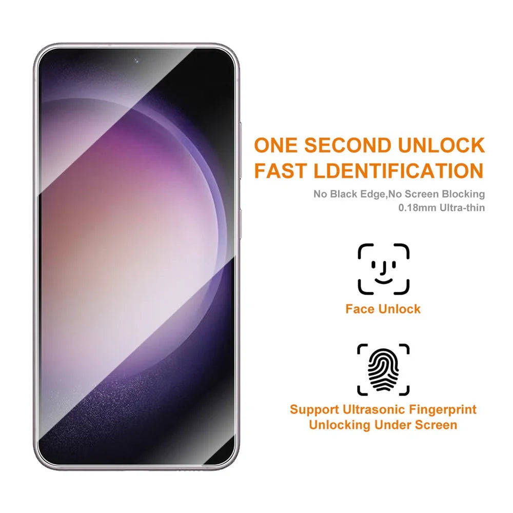 ENKAY HAT PRINCE 10Pcs / Set for Samsung Galaxy S23 0.18mm Ultra-thin Screen Protector Full Glue High Aluminum-silicon Glass Anti-scratch Film [Support Ultrasonic Fingerprint Unlock] - 3
