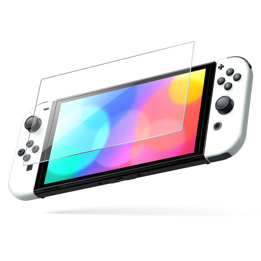 NORTHJO A+ For Nintendo Switch OLED 0.3mm Screen Protector Scratch-Resistant 2.5D Tempered Glass Film - Transparent - 2