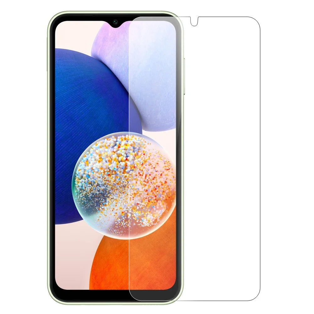 NORTHJO 2Pcs A+ Screen Protector for Samsung Galaxy A14 4G / 5G , 0.3mm 2.5D Anti-Scratch Tempered Glass Film Guard - Transparent - 3