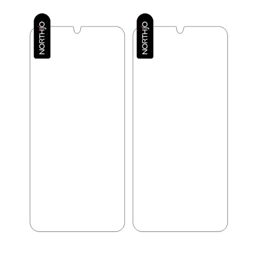 NORTHJO 2Pcs A+ Clear Screen Protector for Samsung Galaxy A34 5G , Shatterproof 0.3mm 2.5D Tempered Glass Film - Transparent - 2