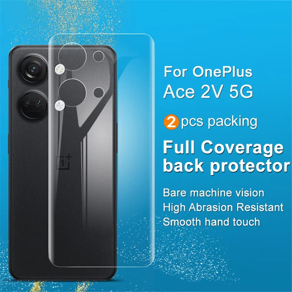IMAK 2Pcs / Set For OnePlus Nord 3 5G / Ace 2V Hydrogel Film III Anti-scratch Phone Back Protector TPU Back Film - 2