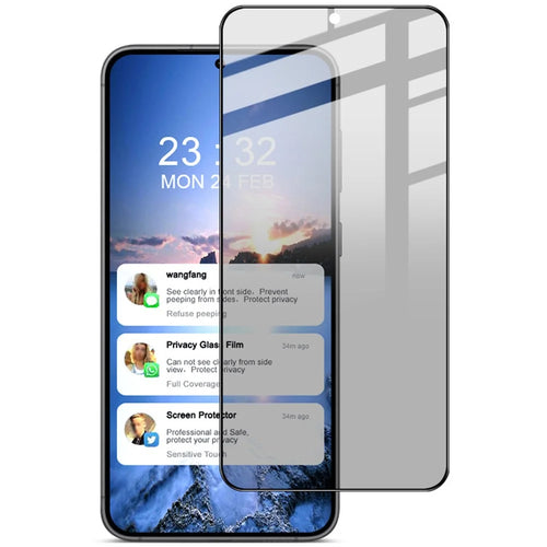 IMAK For Samsung Galaxy S23 / S22 5G Tempered Glass Screen Film Anti-Spy Phone Screen Protector (Fingerprint Unlock Version) - 1