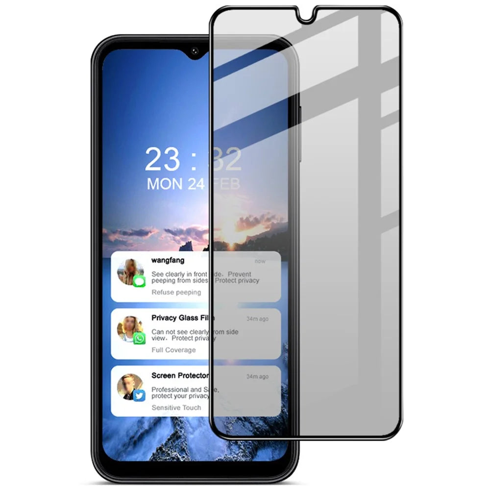 IMAK For Samsung Galaxy A14 4G / 5G Anti-spy Screen Protector Full Cover Privacy Protection Tempered Glass Film - 1