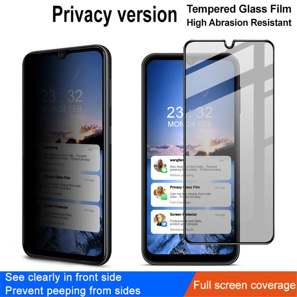 IMAK For Samsung Galaxy A14 4G / 5G Anti-spy Screen Protector Full Cover Privacy Protection Tempered Glass Film - 2