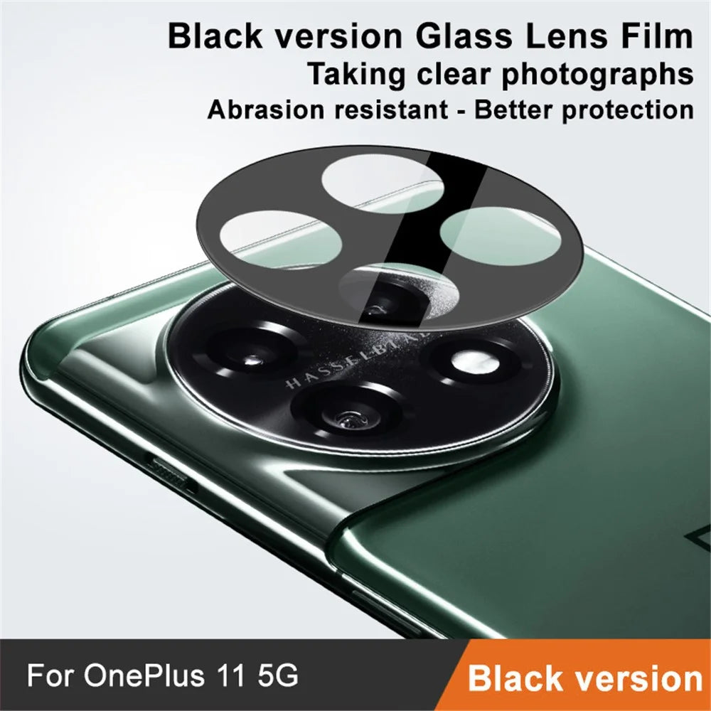 IMAK For OnePlus 11 5G Phone Rear Camera Lens Protector HD Clear Tempered Glass Film (Black Version) - 2